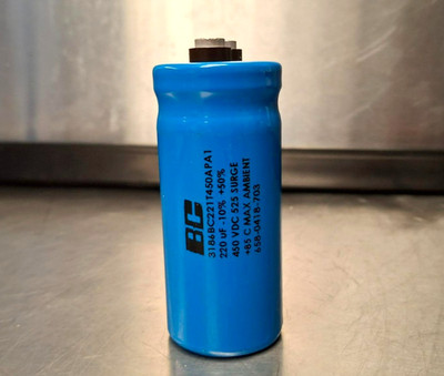 Washer Blue Capacitor 220MFD 220UF 450V for Speed Queen Huebsch, P/N:  F370225P