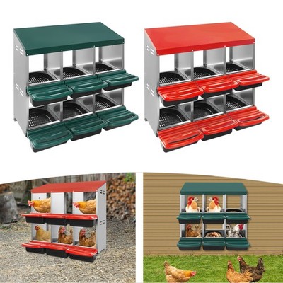 6 Fächern Hühner-Nistkasten Grün Legenest Nistkasten Chicken Nesting Box DHL