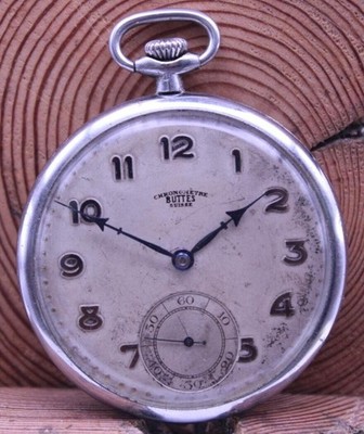 CHRONOMETRE BUTTES SUISSE MEN'S HIGH GRADE POCKET WATCH 46.5mm FOR REPAIR (LQ)