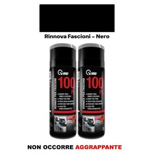 Vernice Spray per Paraurti Plastica Nero Rinnova Fascioni Auto Moto 2 Pz VMD