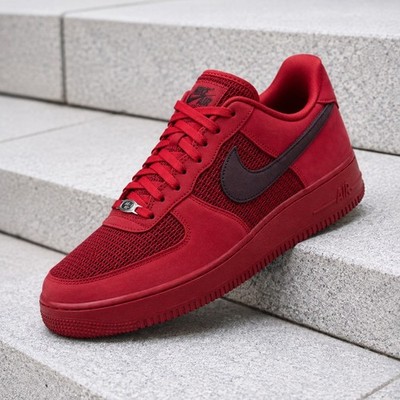 Nike Air Force 1 '07 LV8 Tough Red Metallic Silver II9807-600 Men's Size New