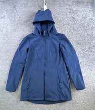Champion C9 Womens Navy Blue Softshell Fleece Lined Hooded Jacket Large School