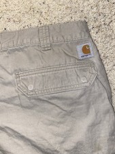 Carhartt Mens 36 Khaki Cotton Ripstop Relaxed Fit Utility Workwear Shorts
