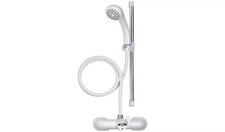 Croydex Bath Shower Mixer Set White & Chrome, 430mm, (AB220022)