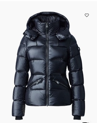 Mackage Women's Black Quilted Hooded Full Zip Puffer Jacket