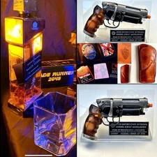 BLADE RUNNER COLLECTION COYLE METAL BLASTER, JW BOTTLE, HOLSTER, WALLET, ASHTRAY