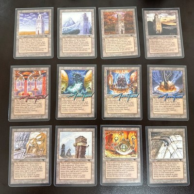 Urza's Lands Complete Set Tower Mine (Shadow Signed Power Plant) Antiquities LP