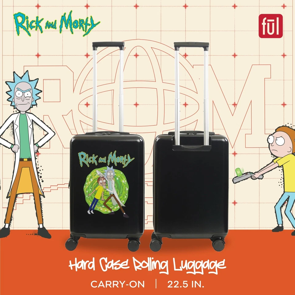 Equipaje de mano Rick and Morty 22,5 pulgadas, maleta rígida con ruedas con Sp... Foto 2 de 4