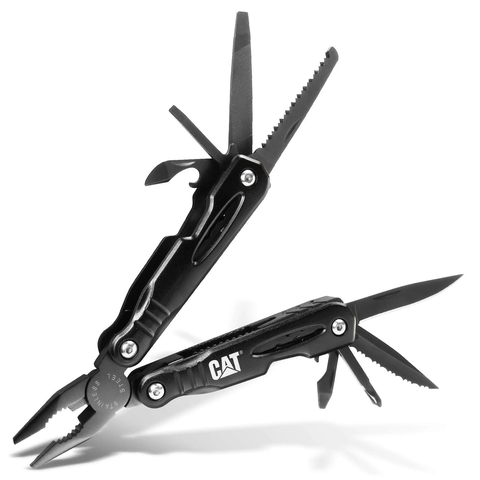 Cat 13-in-1 Multi-Tool with Black Anodized Aluminum Handles – One Size,