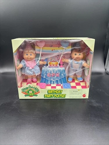 Vintage Cabbage Patch Kids 'Kid Birthday Party Playset w/Dolls Mattel New