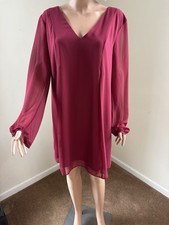 BCBGeneration Women's Chiffon Cocktail Dress (M, Cranberry apple)