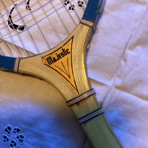 Vintage New Old Stock Majestic Wooden Tennis Racket - Picture 6 of 9
