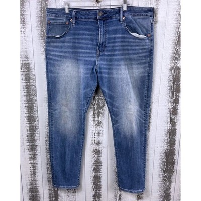 American Eagle Jeans Men's 40x30 Athletic Fit Airflex+ Temp Tech Blue