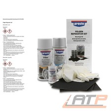 PRESTO FELGEN REPERATUR SET FELGENLACK LACK FELGE ALUFELGE
