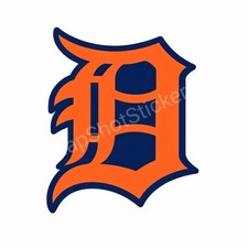 Laminated Vinyl Car Truck Window Laptop Sticker/Decal Detroit Orange Navy Tigers