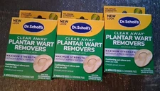 3x DR. SCHOLL'S CLEAR AWAY WART REMOVERS PLANTAR FOR Feet Exp 8/2026