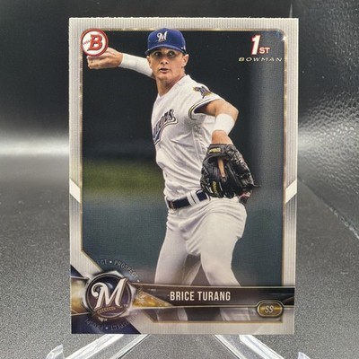 Brice Turang Rookie 2018 Bowman Draft #BD-11 1st Bowman - Milwaukee Brewers