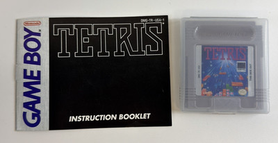 Nintendo Game Boy Tetris DMG-TR-USA Game Cartridge w/ Instruction Booklet