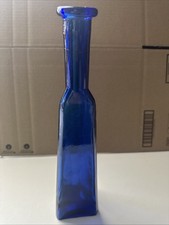 Vintage Cobalt Blue Glass Bottle.15 Inch Tall. Good Condition See Photos