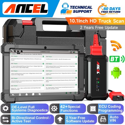 Semi Trucks 12V 24V Diesel Heavy Duty Truck Scanner DPF ECU Coding Program OBD