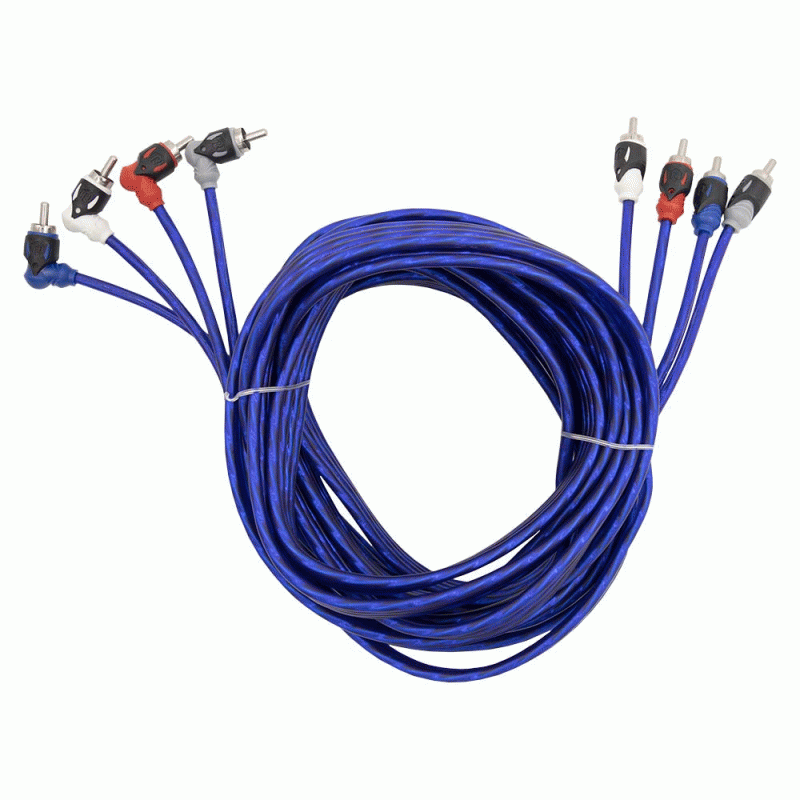 RAPTOR MID Series R4R174 4-Channel Dual Twist RCA Audio Cable Flexible ...