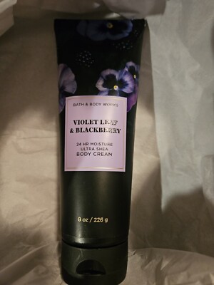 Bath and Body Works VIOLET LEAF & BLACKBERRY Ultra Shea Body Cream ~ 8 fl.oz.