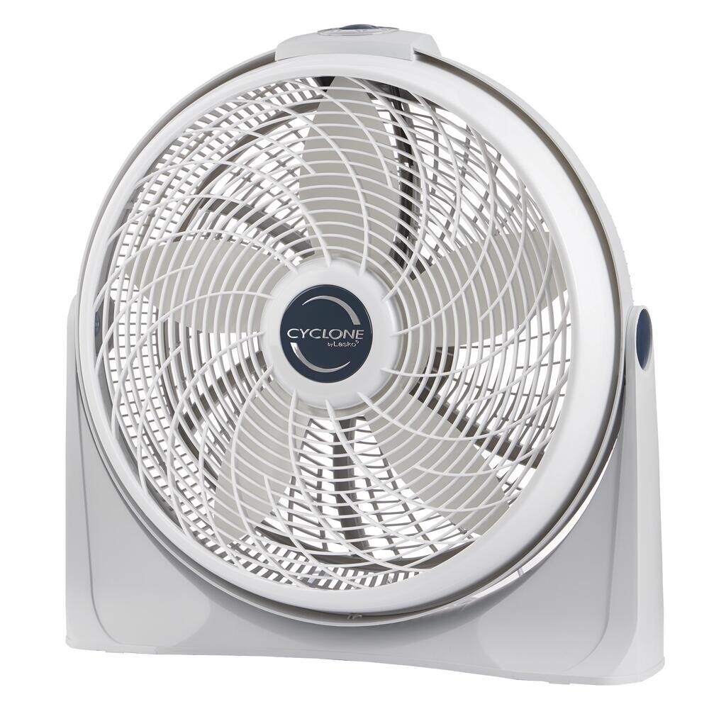 20" Floor Fan Cyclone Air Circulator Swirling Grill Rotary Knob Ventilation