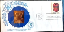 PENNSYLVANIA TOLEWARE CONTAINER#2 1979 14KT GOLD STAMP REPLICA FDC VF UNADDR