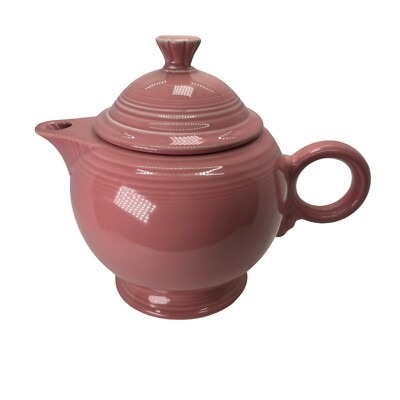 Older Fiesta Fiestaware Pink Rose Peony Teapot Coffee Serving