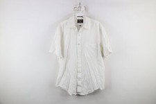 Vintage 60s 70s Streetwear Mens 16 Sanforized Cotton Short Sleeve Button Shirt