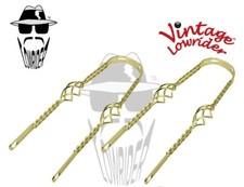 2 Vintage Lowrider 20" Double Square TWISTED CAGE Fender Brace Gold Bicycle.