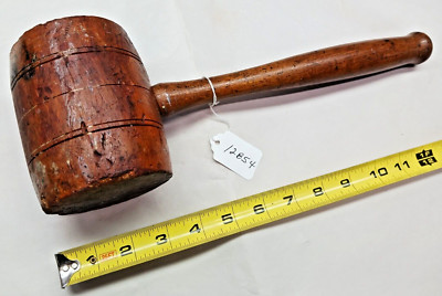 Mallet Vtg. Woodworker's / Carver's Hard Wood Wooden Mallet, 2 lbs. 2 Oz. 14'' lg
