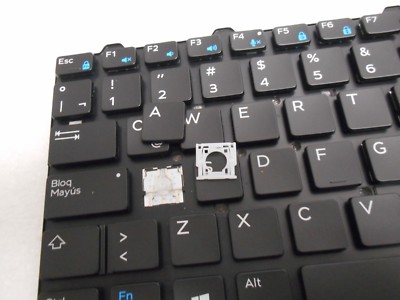 SINGLE KEY CAP+PLASTIC CLIP DELL XPS 9550 9560 P/N GDT9F MODEL NSK-LV0BC, HIAA 1