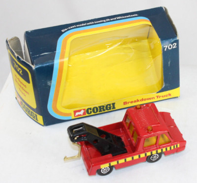 #702 Corgi 1974 Hi-Speed Breakdown Tow Truck MINT Mettoy Original box with wear