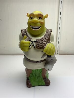 RARE 2004 Dreamworks 8'' Shrek 2 Plastic Shampoo Bottle - Shrek & Donkey - Empty