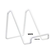 3" SMALL Plate Stand WHITE Sq Wire Display Easel Wedding Invitation FREE SHIP