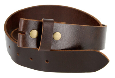 One Piece Full Grain Buffalo Oil Tanned Leather Replacement Belt Strap 1-1/2''