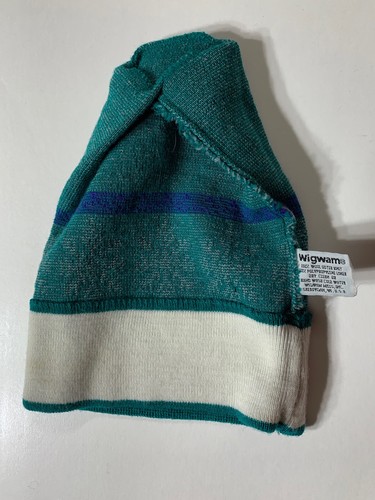 Wigwam Schneeflocke Strickmütze Unisex Vintage Wolle türkis Winter Ski Snowboard - Bild 10 von 10