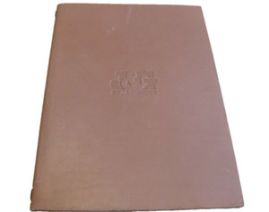 J & G Steak House  W Hotel Washington DC Menu Leather Folder 9 X 12