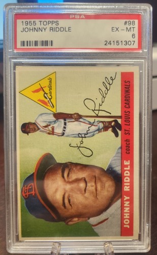1955 Topps - #98 Johnny Riddle (RC) PSA 6 ExMt | eBay