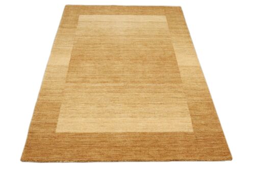 Carpet 100% Wool 160x230 CM Gold Hand Woven T929