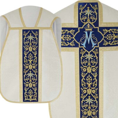 Ecru Marian Roman Style Messgewand, Weste, Stola, Kelch Schleier, mehrere, Geldbörse
