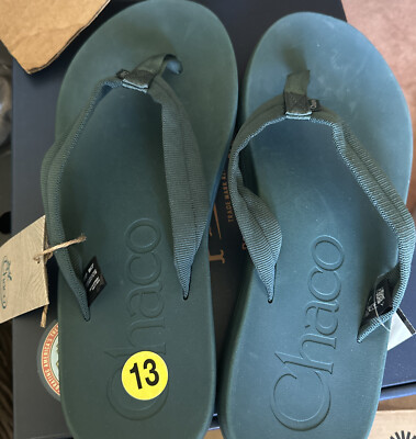 Chaco Men’s size 12 chillos Flip Tube pine  Sandals NWT.. Chaco Mens Sandals Chillos Flip Tube Pine Green Thong Shoes  main image 3