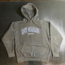 New Orleans themed Hoodie - Charcoal Heather - Adult Medium