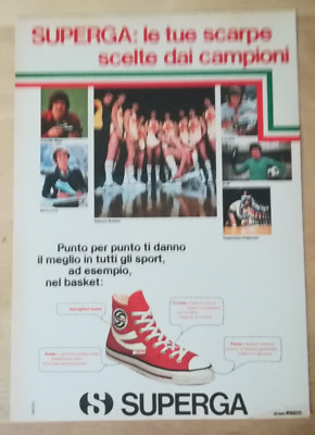 RARE ORIGINAL ADVERTISEMENT ''BASKETBALL FORKS'' SHOES SUPERGA 1978