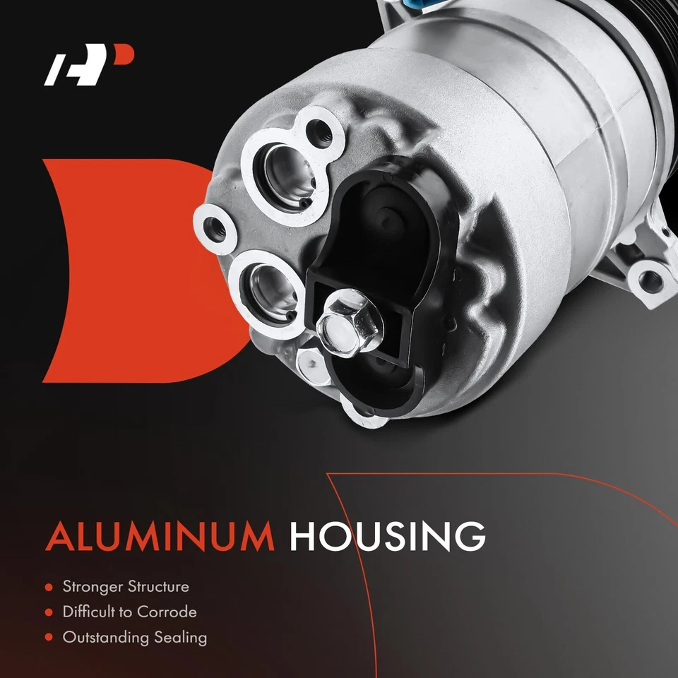 Compresor de aire acondicionado A-Premium con embrague para Chevrolet P30 GMC P3500 Cadillac DeVille Foto 3 de 4