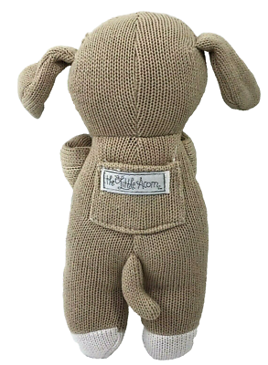 The Little Acorn Tan Puppy Dog Knit Plush 10