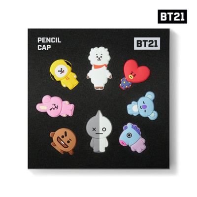 BTS BT21 Official Authentic Goods monopoly Pencil Cap Group SET KPOP