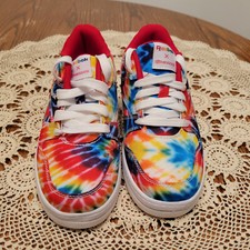REEBOK X HEELYS Collab Roller Wheel Skate Shoe Sz YOUTH 4 Rainbow
