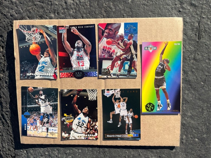 Shaquille O’Neal 10 ‘90s Cards Lot With GRADED BGS 9.5 GEM MINT UD ROOKIE CARD